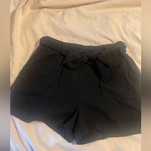 A New Day Black Shorts with Bow in Front